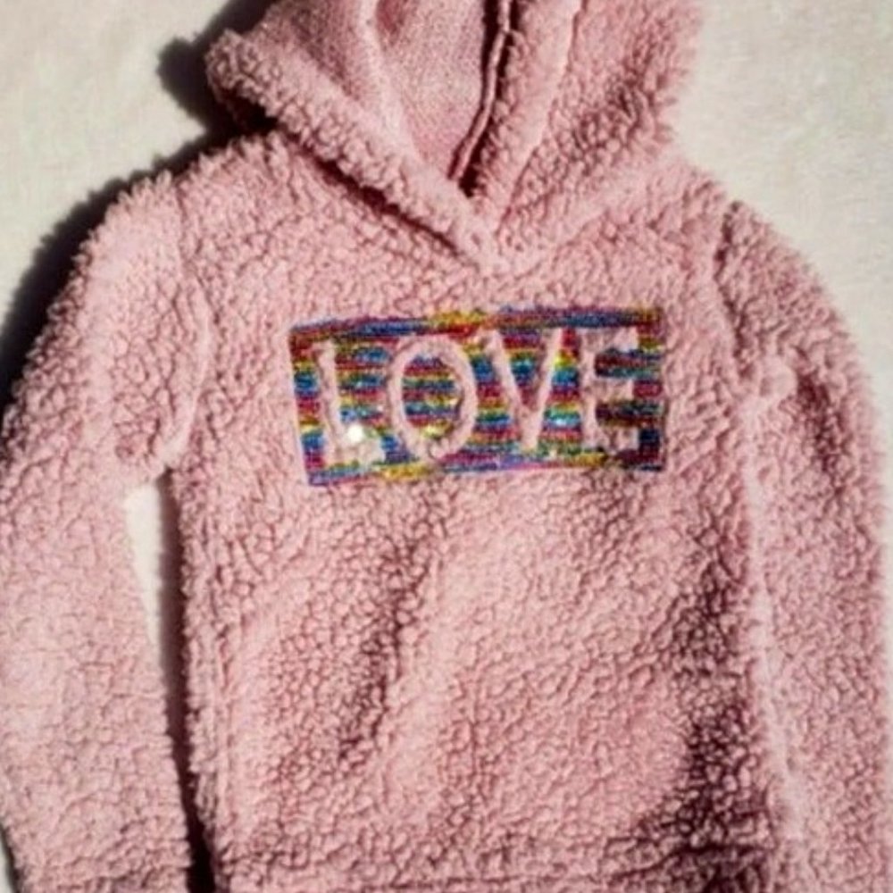 Little Girl's Fleece Sequin Hoodie